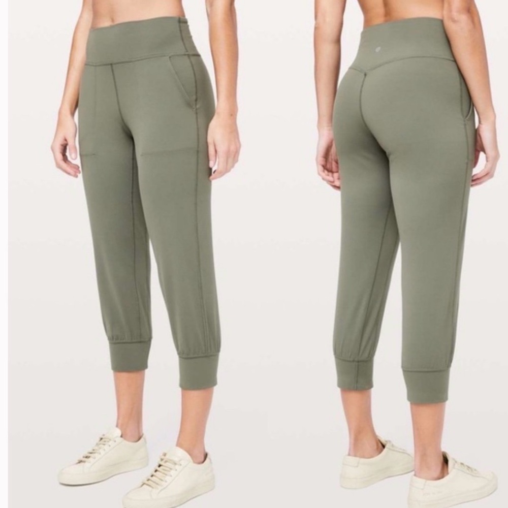 Lululemon Align Sage Green Joggers Crop 23” Size 4